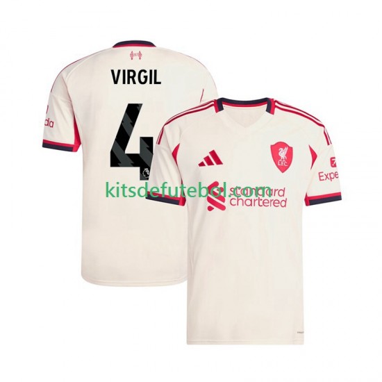Camisola Liverpool Virgil van Dijk 4 Homem Equipamento alternativo 2025-2026 Mangas Curtas