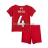 Camisola Liverpool Virgil van Dijk 4 Criança Equipamento principal 2025-2026 Mangas Curtas