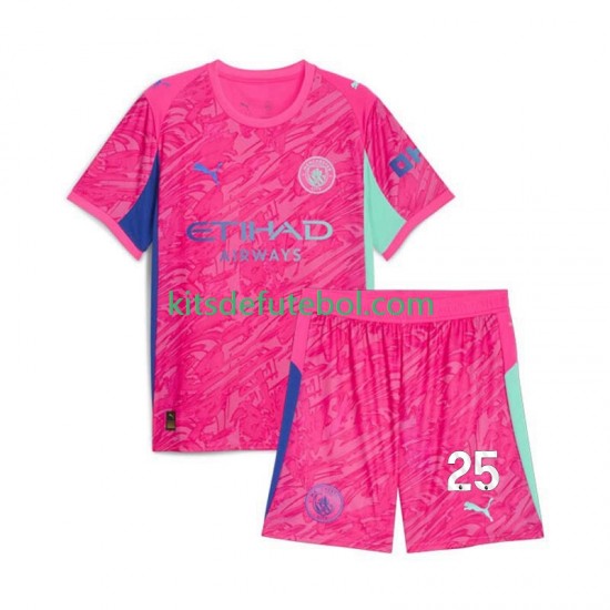 Camisola de Guarda-redes Manchester City Gianluigi Donnarumma 25 Criança Equipamento alternativo 2025-2026 Mangas Curtas