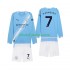 Camisola Manchester City Omar Marmoush 7 Criança Equipamento principal 2025-2026 Mangas Compridas