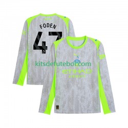 Camisola Manchester City Phil Foden 47 Homem Terceiro equipamento 2025-2026 Mangas Compridas