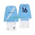 Camisola Manchester City Rodrigo Hernandez 16 Criança Equipamento principal 2025-2026 Mangas Compridas