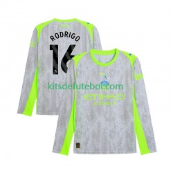 Camisola Manchester City Rodrigo Hernandez 16 Homem Terceiro equipamento 2025-2026 Mangas Compridas