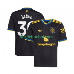 Camisola Manchester United Benjamin Sesko 30 Homem Terceiro equipamento 2025-2026 Mangas Curtas