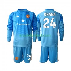 Camisola de Guarda-redes Manchester United Andre Onana 24 Criança Equipamento principal 2025-2026 Mangas Compridas