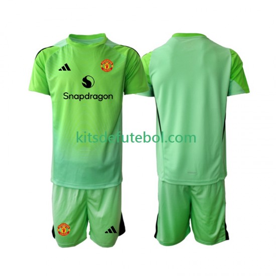 Camisola de Guarda-redes Manchester United Criança Quarto equipamento 2025-2026 Mangas Curtas