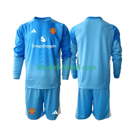 Camisola de Guarda-redes Manchester United Criança Equipamento principal 2025-2026 Mangas Compridas