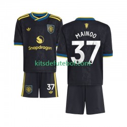 Camisola Manchester United Kobbie Mainoo 37 Criança Terceiro equipamento 2025-2026 Mangas Curtas