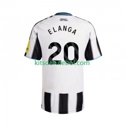 Camisola Newcastle United Elanga 20 Homem Equipamento principal 2025-2026 Mangas Curtas