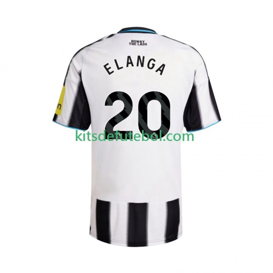 Camisola Newcastle United Elanga 20 Homem Equipamento principal 2025-2026 Mangas Curtas