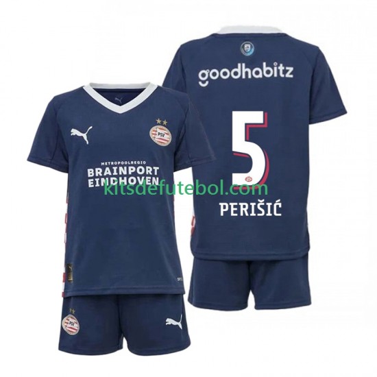 Camisola PSV Eindhoven Ivan Perisic 5 Criança Equipamento alternativo 2025-2026 Mangas Curtas