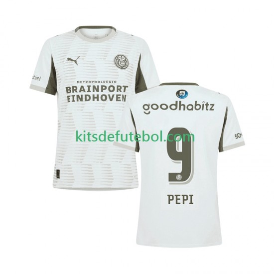 Camisola PSV Eindhoven Ricardo Pepi 9 Homem Terceiro equipamento 2025-2026 Mangas Curtas