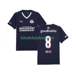Camisola PSV Eindhoven Sergino Dest 8 Homem Equipamento alternativo 2025-2026 Mangas Curtas