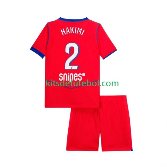 Camisola Paris Saint-Germain Achraf Hakimi 2 Criança Terceiro equipamento 2025-2026 Mangas Curtas