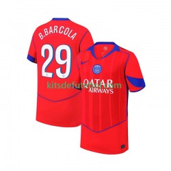 Camisola Paris Saint-Germain Bradley Barcola 29 Homem Terceiro equipamento 2025-2026 Mangas Curtas