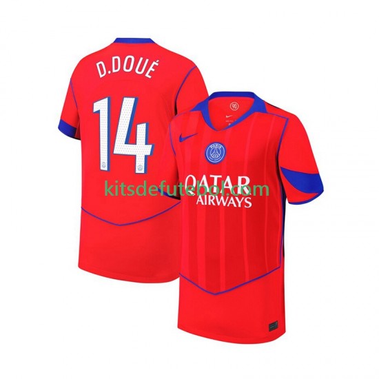 Camisola Paris Saint-Germain Desire Doue 14 Homem Terceiro equipamento 2025-2026 Mangas Curtas