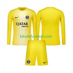 Camisola de Guarda-redes Paris Saint-Germain Criança Terceiro equipamento 2025-2026 Mangas Compridas