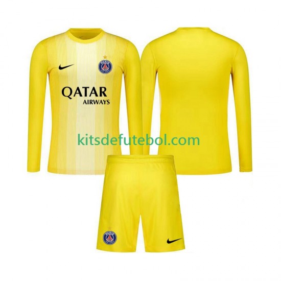 Camisola de Guarda-redes Paris Saint-Germain Criança Terceiro equipamento 2025-2026 Mangas Compridas