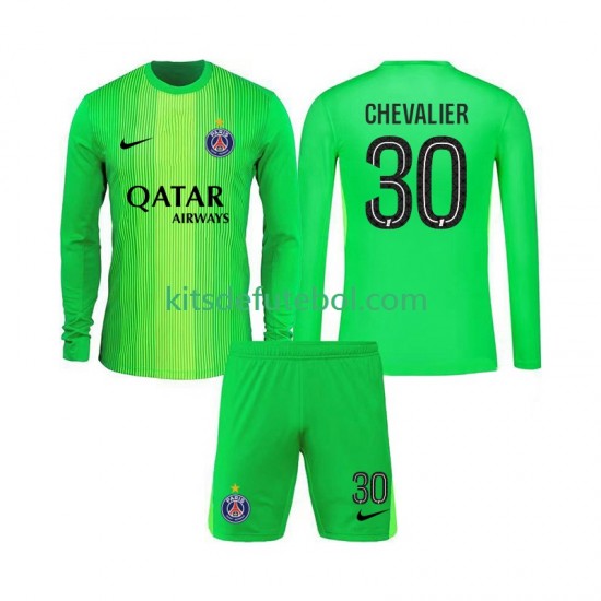 Camisola de Guarda-redes Paris Saint-Germain Lucas Chevalier 30 Criança Equipamento alternativo 2025-2026 Mangas Compridas
