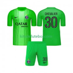 Camisola de Guarda-redes Paris Saint-Germain Lucas Chevalier 30 Criança Equipamento alternativo 2025-2026 Mangas Curtas