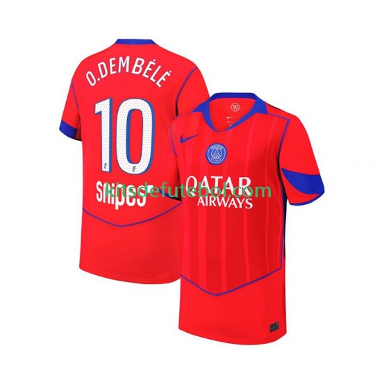 Camisola Paris Saint-Germain Ousmane Dembele 10 Homem Terceiro equipamento 2025-2026 Mangas Curtas