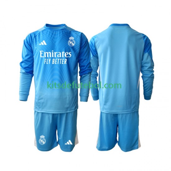 Camisola de Guarda-redes Real Madrid Criança Equipamento principal 2025-2026 Mangas Compridas