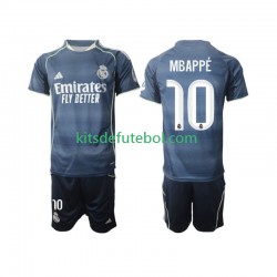 Camisola Real Madrid Kylian Mbappe 10 Criança Equipamento alternativo 2025-2026 Mangas Curtas