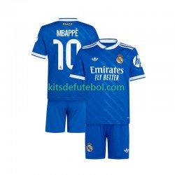 Camisola Real Madrid Kylian Mbappe 10 Criança Terceiro equipamento 2025-2026 Mangas Curtas