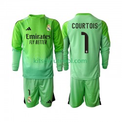 Camisola Real Madrid Thibaut Courtois 1 Criança Equipamento alternativo 2025-2026 Mangas Compridas