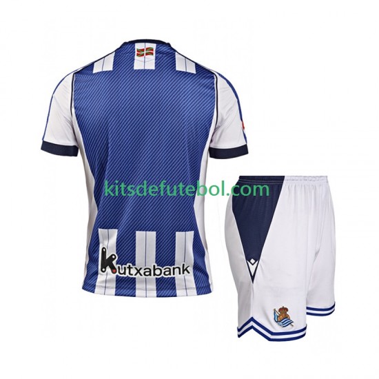 Camisola Real Sociedad Criança Equipamento principal 2025-2026 Mangas Curtas
