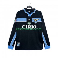 Camisola Retrô SS Lazio Homem Equipamento alternativo 1998 1999 Mangas Compridas
