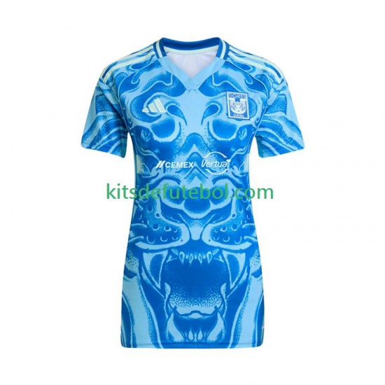 Camisola Tigres UANL Mulheres Equipamento alternativo 2025-2026 Mangas Curtas