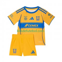 Camisola Tigres UANL Criança Equipamento principal 2025-2026 Mangas Curtas