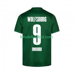 Camisola VfL Wolfsburg Mohamed Amoura 9 Homem Equipamento principal 2025-2026 Mangas Curtas
