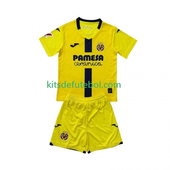 Camisola Villarreal CF Criança Equipamento principal 2025-2026 Mangas Curtas