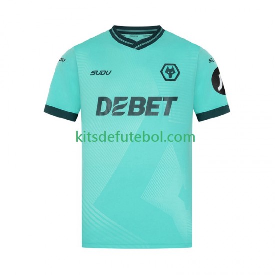 Camisola Wolverhampton Wanderers Homem Equipamento alternativo 2024-2025 Mangas Curtas