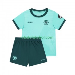 Camisola Wolverhampton Wanderers Criança Equipamento alternativo 2025-2026 Mangas Curtas