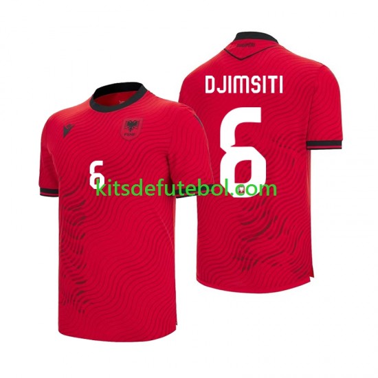 Camisola Seleção da Albanesa Berat Djimsiti 6 Homem Equipamento principal Mundial 2026 Mangas Curtas