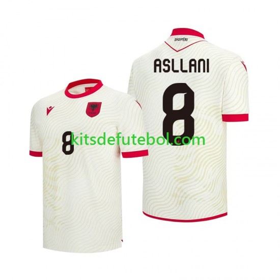Camisola Seleção da Albanesa Kristjan Asllani 8 Homem Equipamento alternativo Mundial 2026 Mangas Curtas