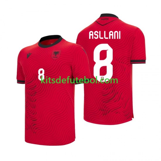 Camisola Seleção da Albanesa Kristjan Asllani 8 Homem Equipamento principal Mundial 2026 Mangas Curtas