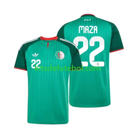 Camisola Seleção da Argelina Ibrahim Maza 22 Homem Equipamento alternativo 2026 Mangas Curtas