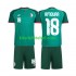 Camisola Seleção da Argelina Mohamed Amoura 18 Criança Equipamento alternativo 2026 Mangas Curtas