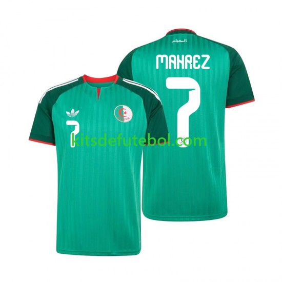 Camisola Seleção da Argelina Riyad Mahrez 7 Homem Equipamento alternativo 2026 Mangas Curtas