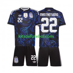 Camisola Seleção da Argentina Franco Mastantuono 22 Criança Equipamento alternativo Mundial 2026 Mangas Curtas