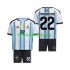 Camisola Seleção da Argentina Franco Mastantuono 22 Criança Equipamento principal Mundial 2026 Mangas Curtas