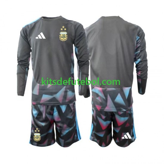 Camisola de Guarda-redes Seleção da Argentina Criança Equipamento principal Mundial 2026 Mangas Compridas