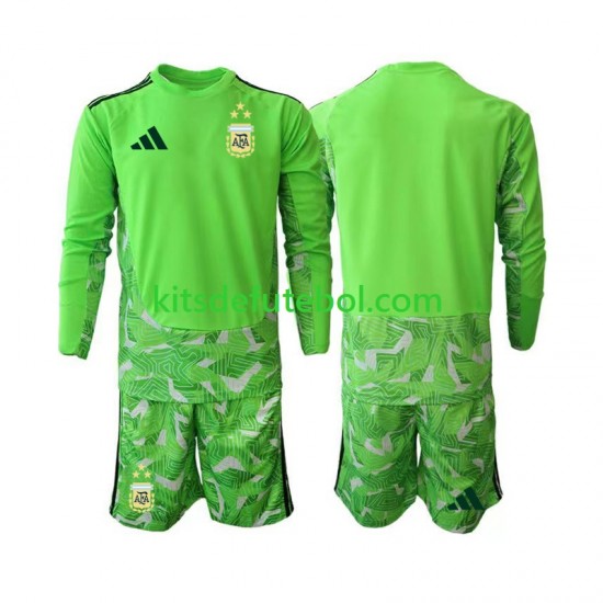 Camisola de Guarda-redes Seleção da Argentina Criança Terceiro equipamento Mundial 2026 Mangas Compridas