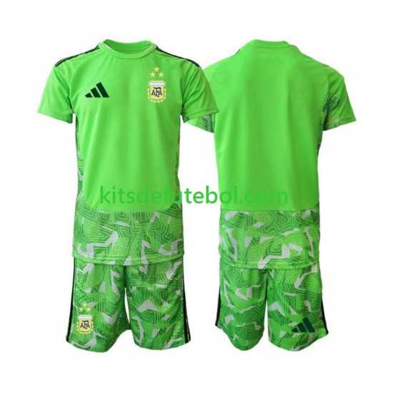Camisola de Guarda-redes Seleção da Argentina Criança Terceiro equipamento Mundial 2026 Mangas Curtas
