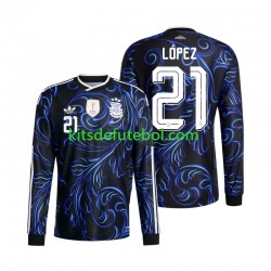 Camisola Seleção da Argentina Jose Manuel Lopez 21 Homem Equipamento alternativo Mundial 2026 Mangas Compridas