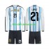 Camisola Seleção da Argentina Jose Manuel Lopez 21 Criança Equipamento principal Mundial 2026 Mangas Compridas